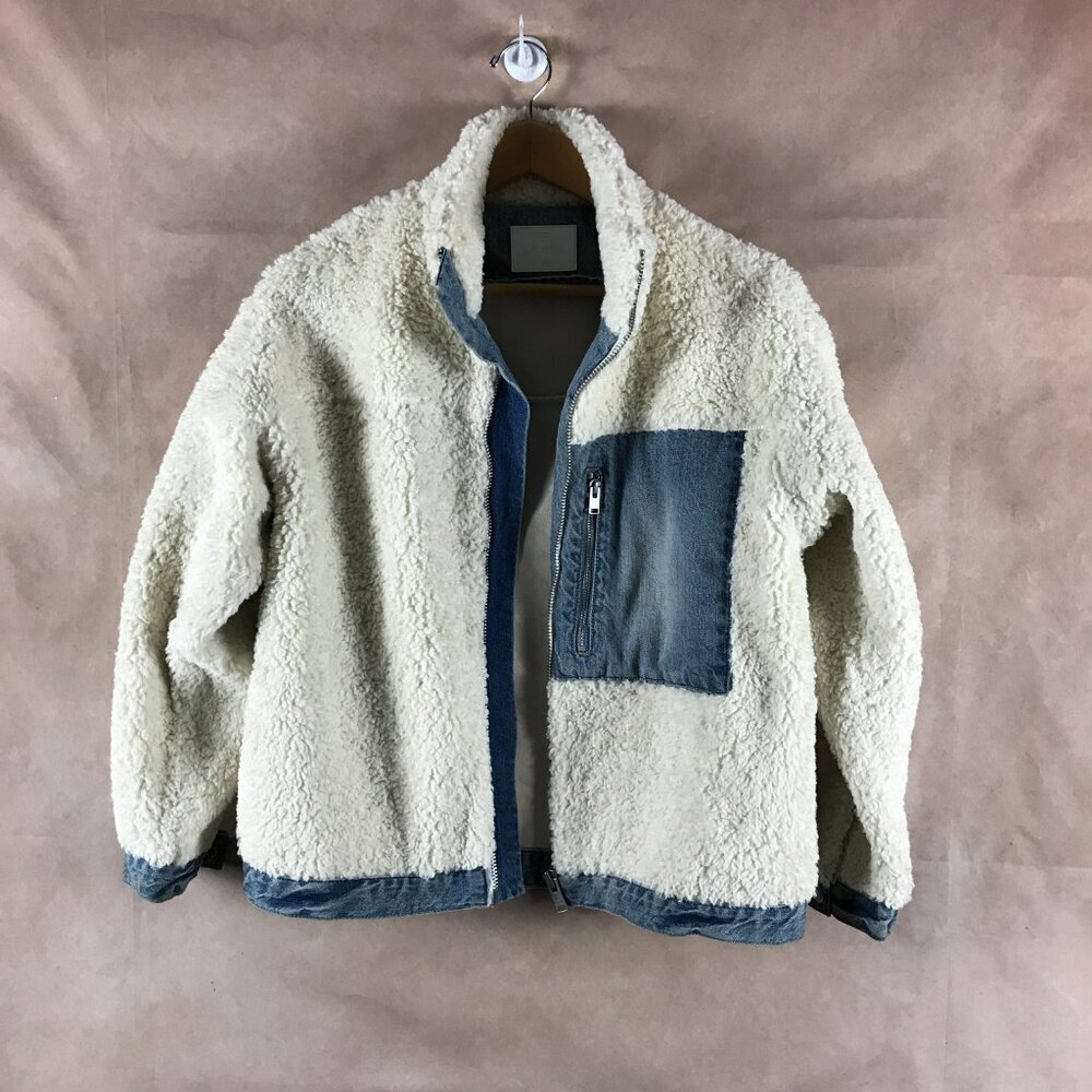 BLUE REVIVAL Sherpa & Denim Jacket MEDIUM